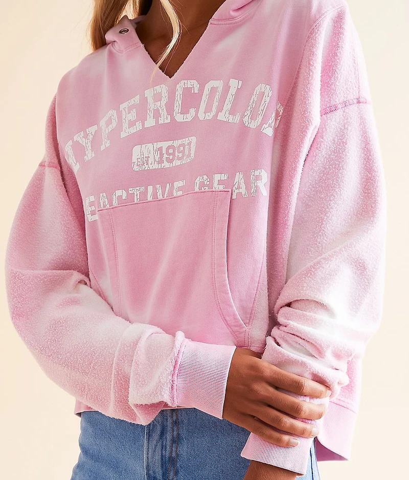 Cropped Reverse Fleece Hooded Sweatshirt