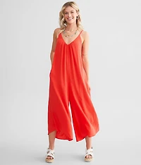 Flowy Wide Leg Cropped Jumpsuit