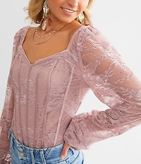 Floral Lace Corset Top