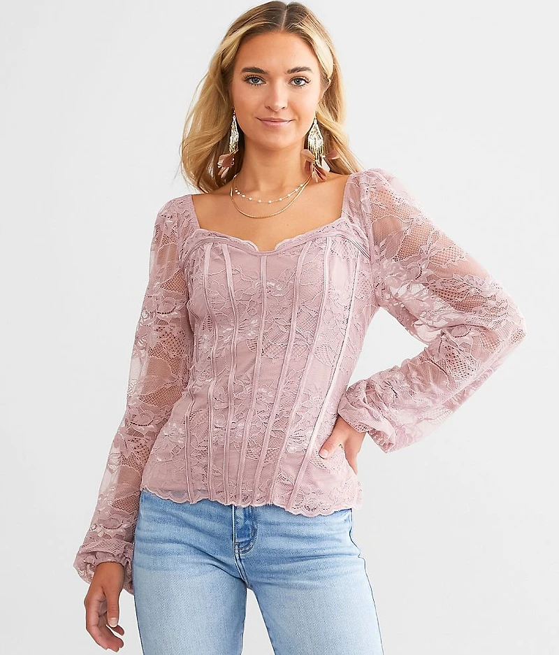 Floral Lace Corset Top