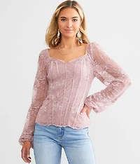 Floral Lace Corset Top