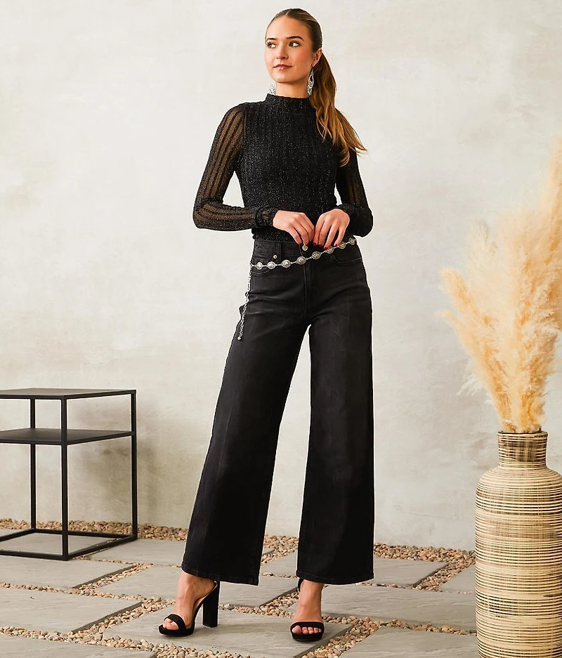 Linear Lurex Mesh Top