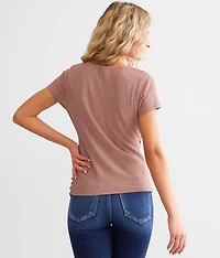 Metallic Shirred Top