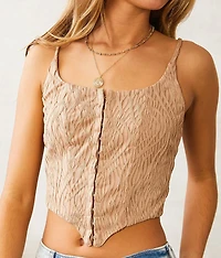 Textured Corset Tank Top