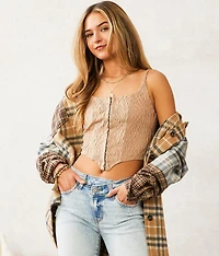 Textured Corset Tank Top