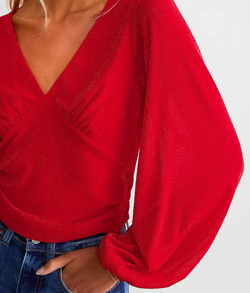 Metallic Cropped Top