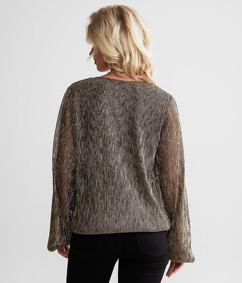 Surplice Metallic Top