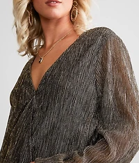 Surplice Metallic Top
