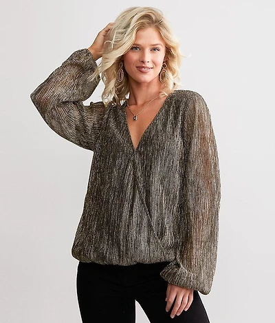 Surplice Metallic Top