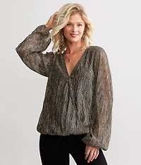 Surplice Metallic Top