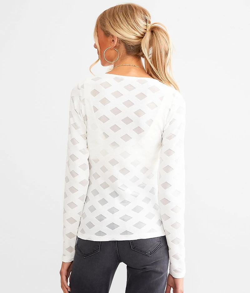Checkered Mesh Top