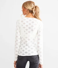 Checkered Mesh Top