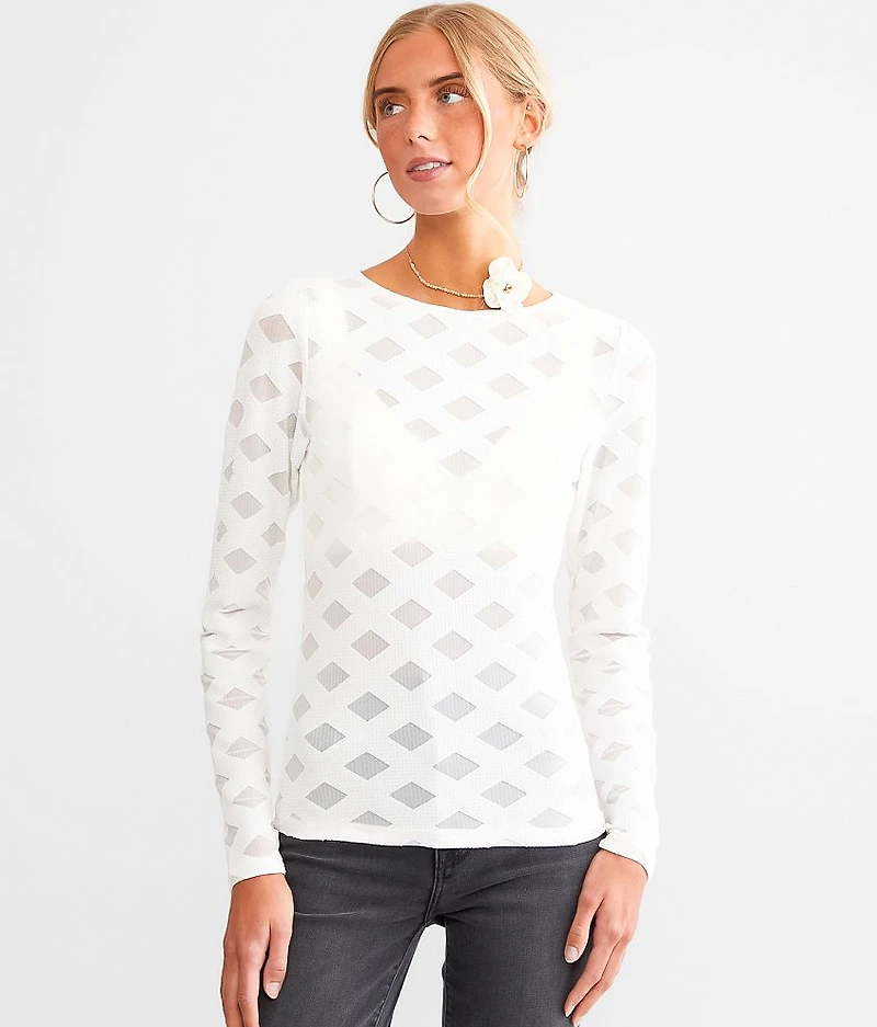 Checkered Mesh Top