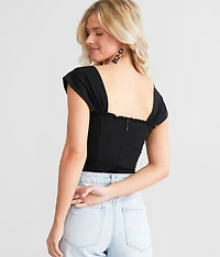 Ruffle Mesh Bodysuit