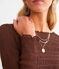 Ruched Mesh Top