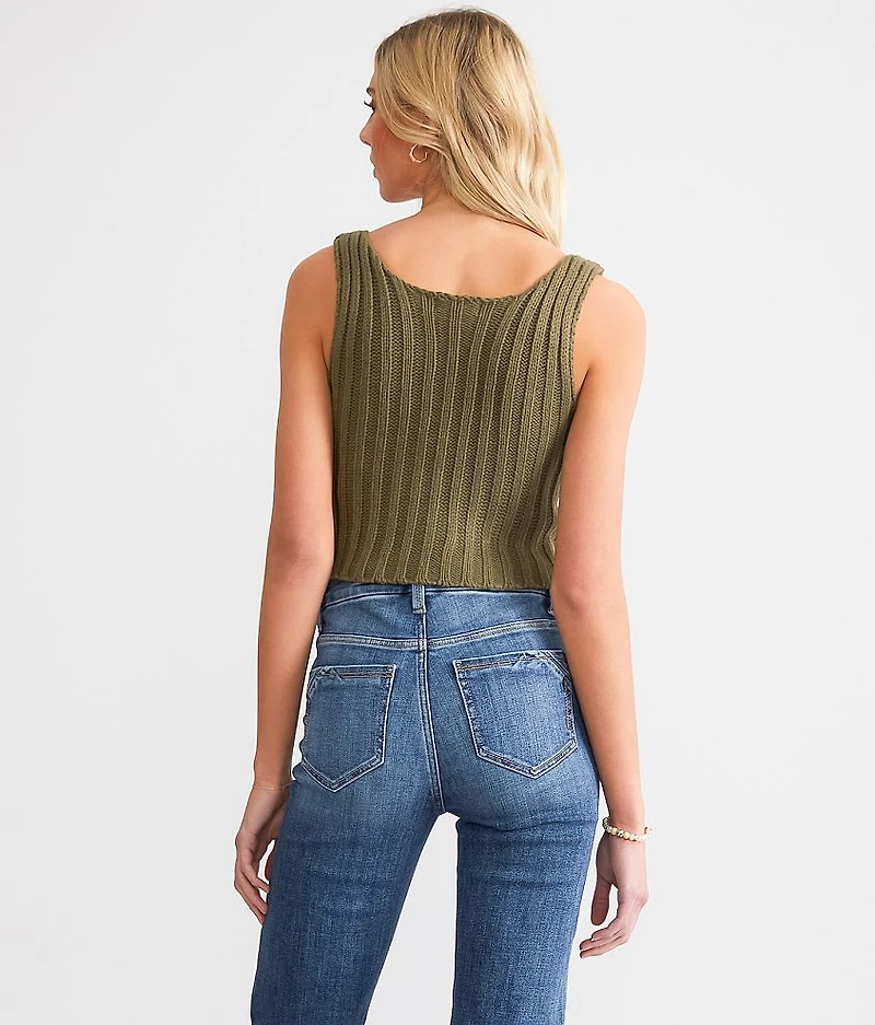 Chunky Ribbed Sweater Tank Top