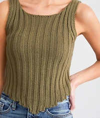 Chunky Ribbed Sweater Tank Top