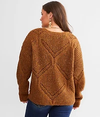 Diamond Stitch Marled Sweater