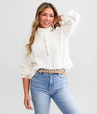 Destructed Turtleneck Sweater