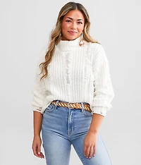 Destructed Turtleneck Sweater