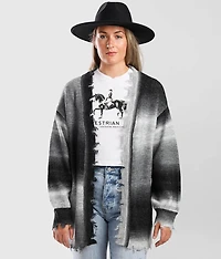 Gradient Stripe Cardigan Sweater