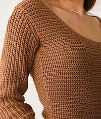 Lace Up Sweater