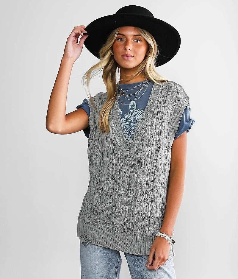Oversized Sweater Vest