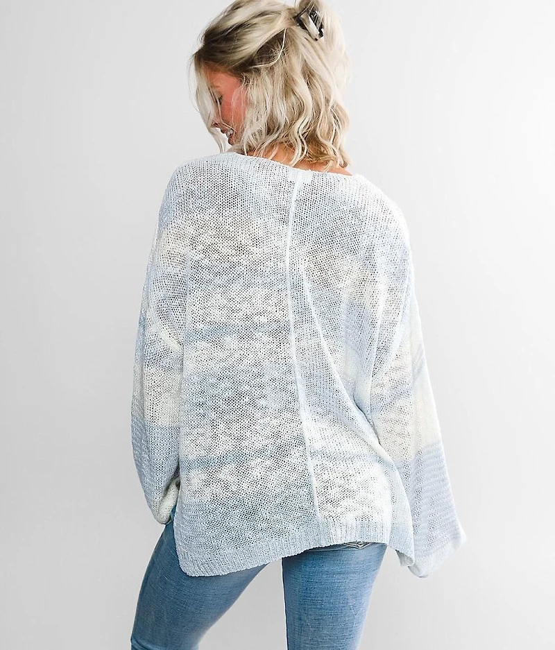 Striped Open Weave Sweater