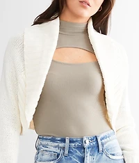 Cropped Cardigan Sweater