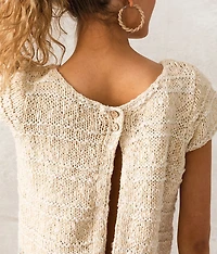 Open Back Cropped Sweater