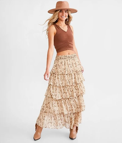 Tiered Maxi Skirt