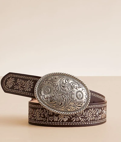 Floral Embroidered Western Belt