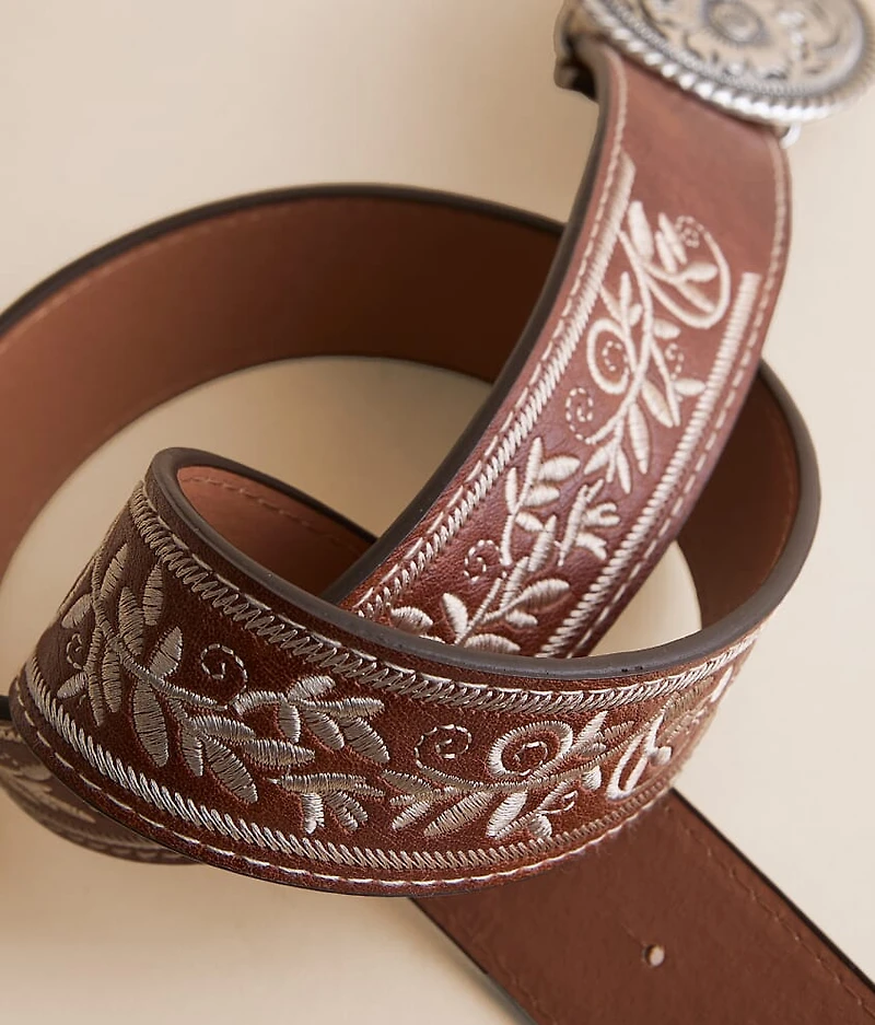 Embroidered Western Belt