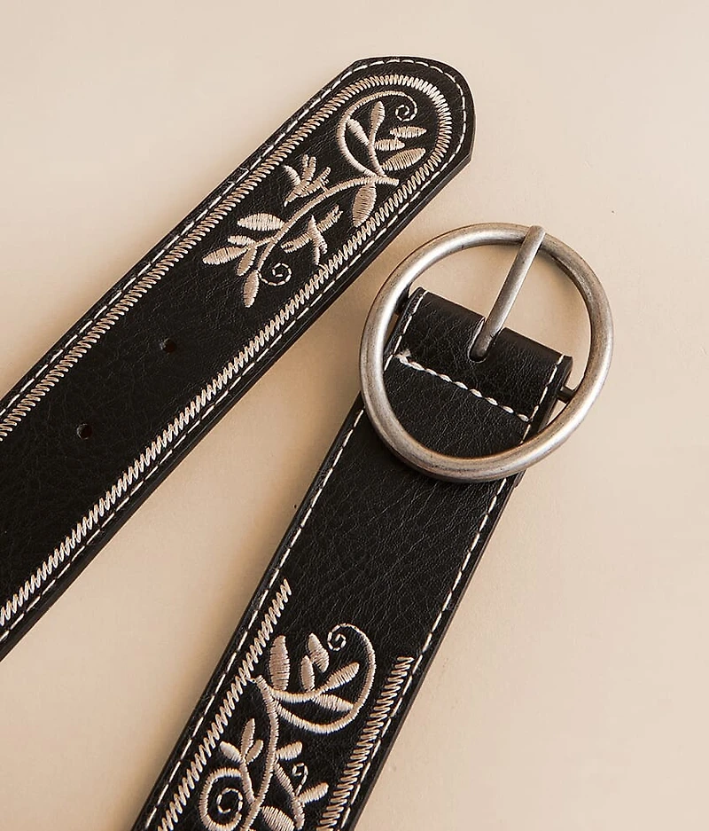 Floral Embroidered Belt