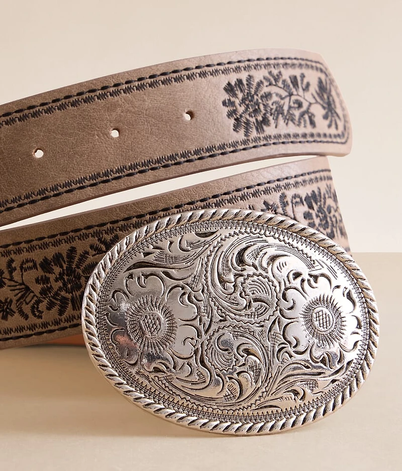 Floral Embroidered Belt