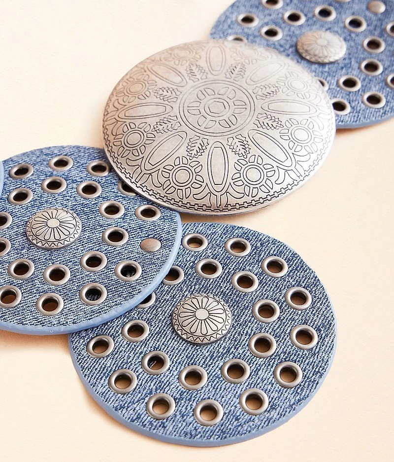 Cut-Out Denim Belt