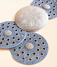 Cut-Out Denim Belt