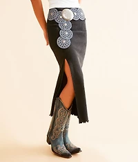 Cut-Out Denim Belt