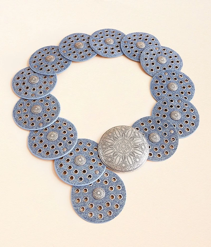 Cut-Out Denim Belt