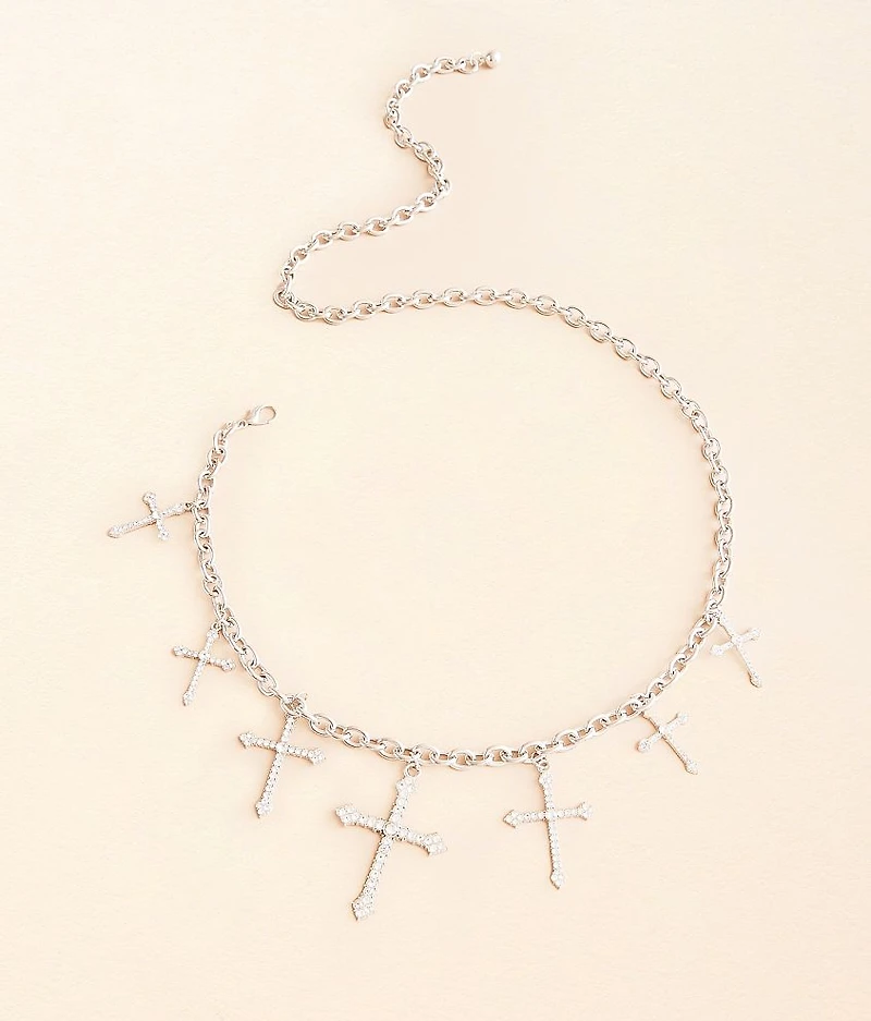 Glitz Cross Chain Belt