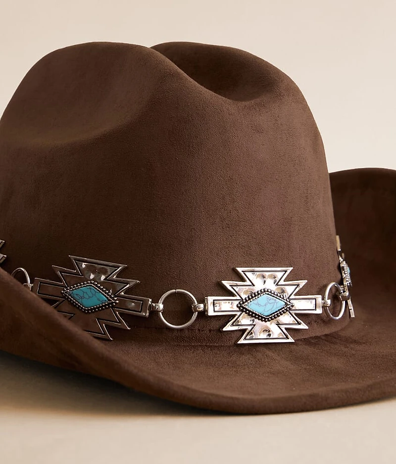 Turquoise Southwestern Cowboy Hat