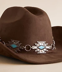 Turquoise Southwestern Cowboy Hat