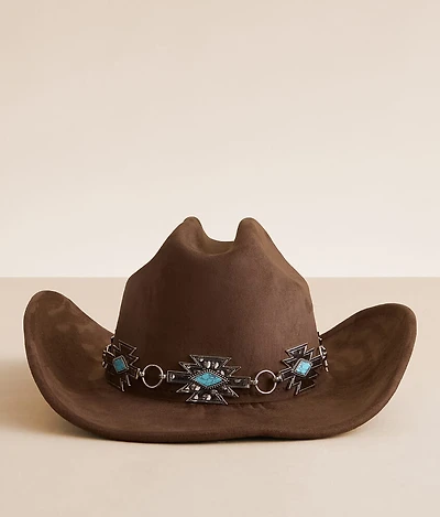 Turquoise Southwestern Cowboy Hat