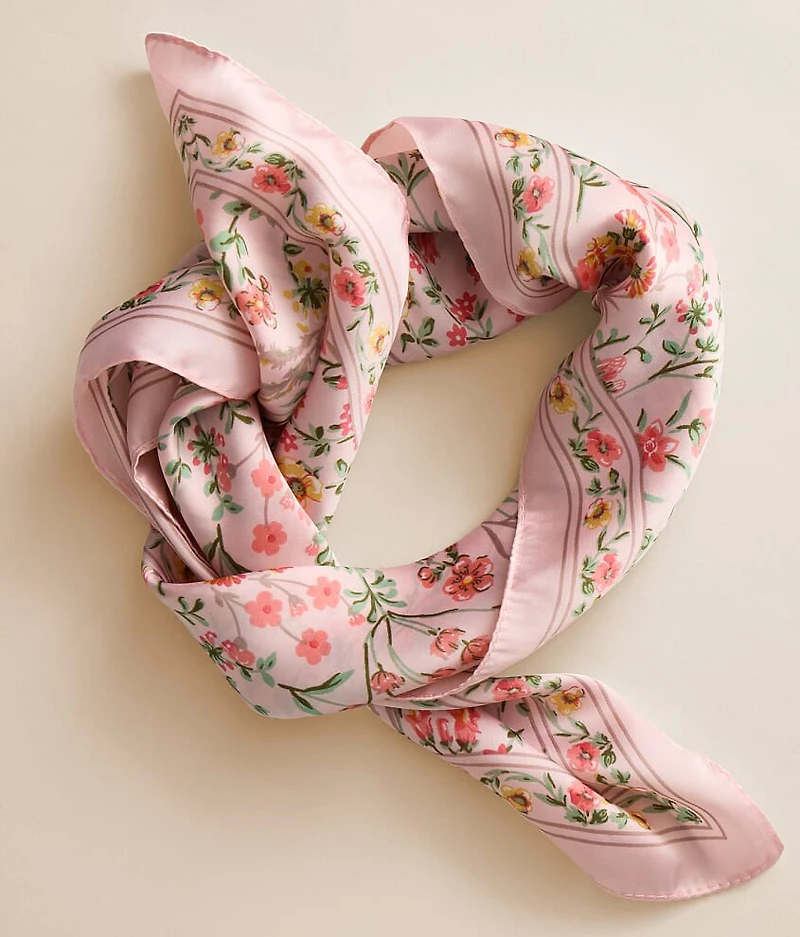 Floral Satin Scarf