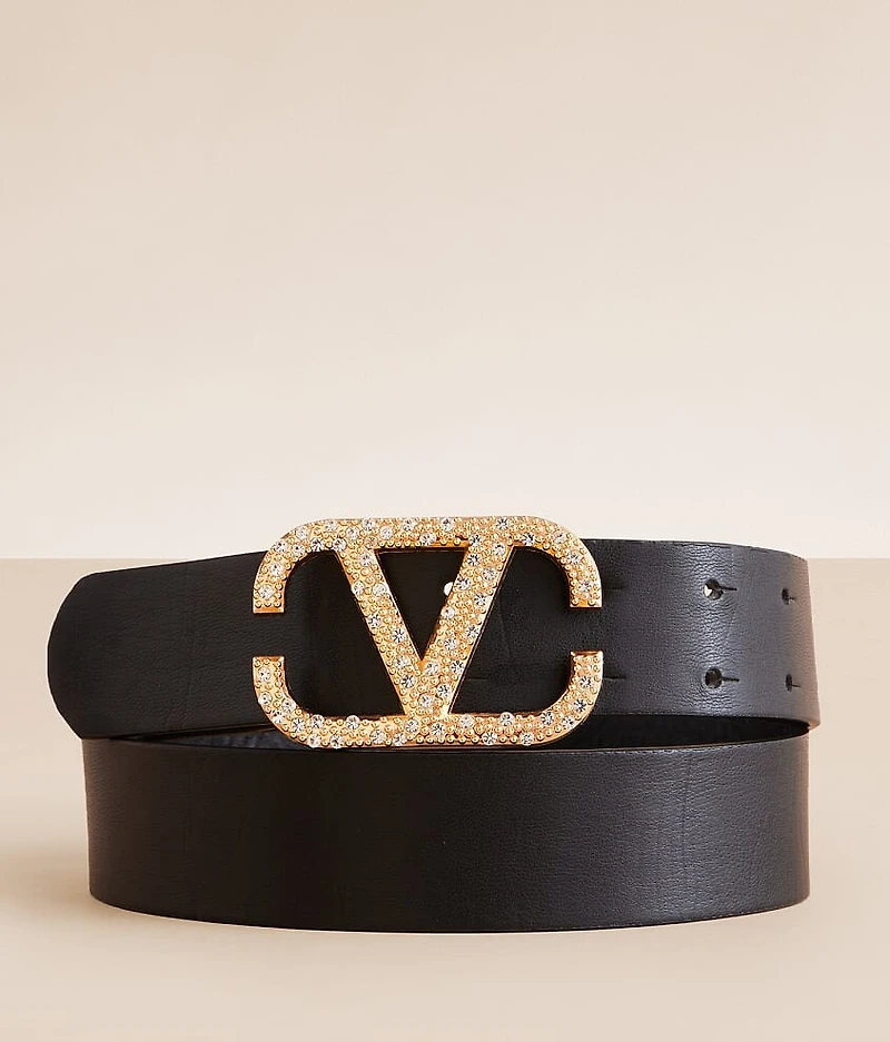 Rhinestone Buckle Belt