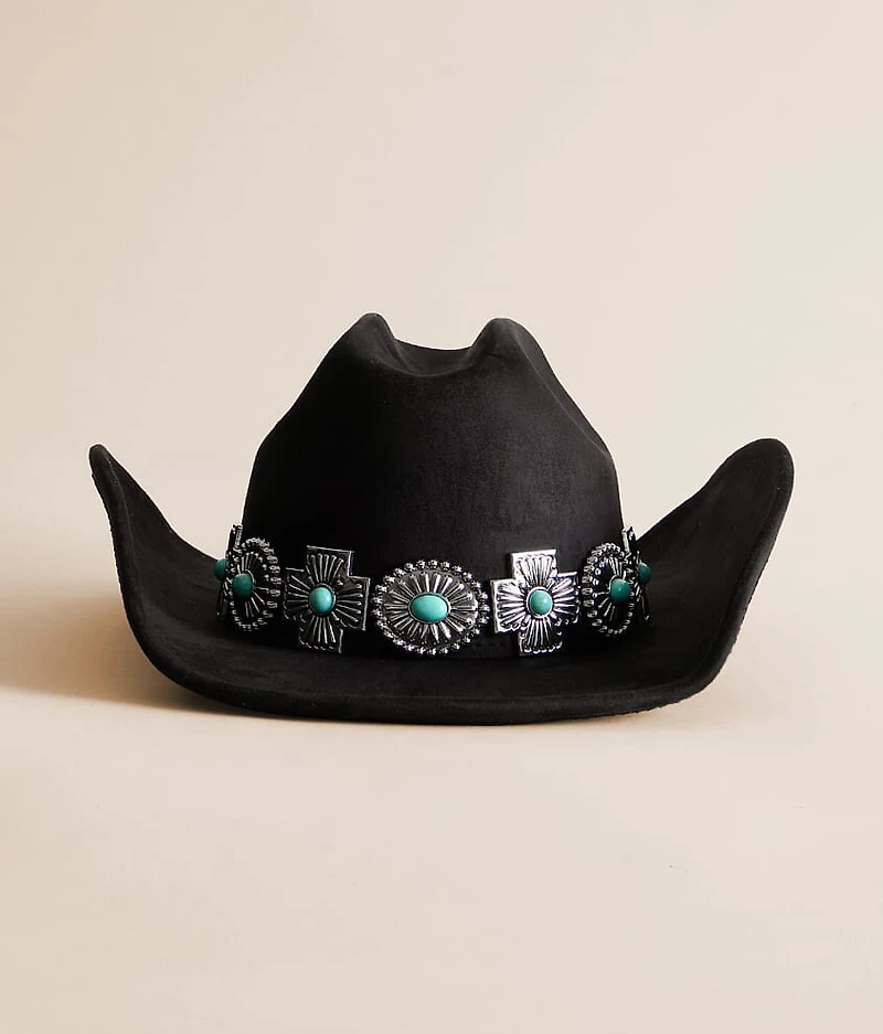 Western Turquoise Concho Cowboy Hat