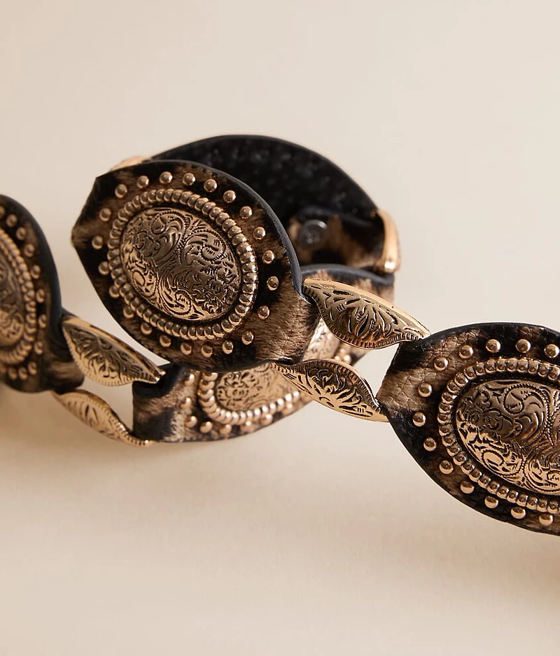 Western Leopard Print Belt