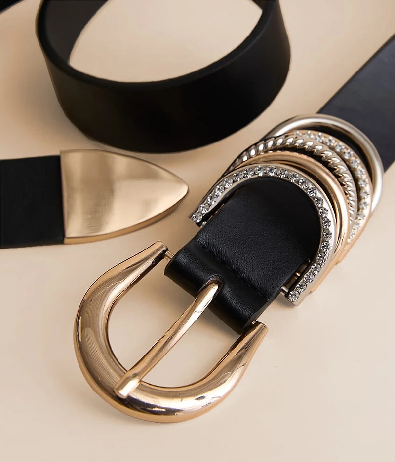 Glitz Mixed Metal Belt