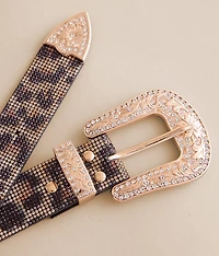 Leopard Glitz Belt