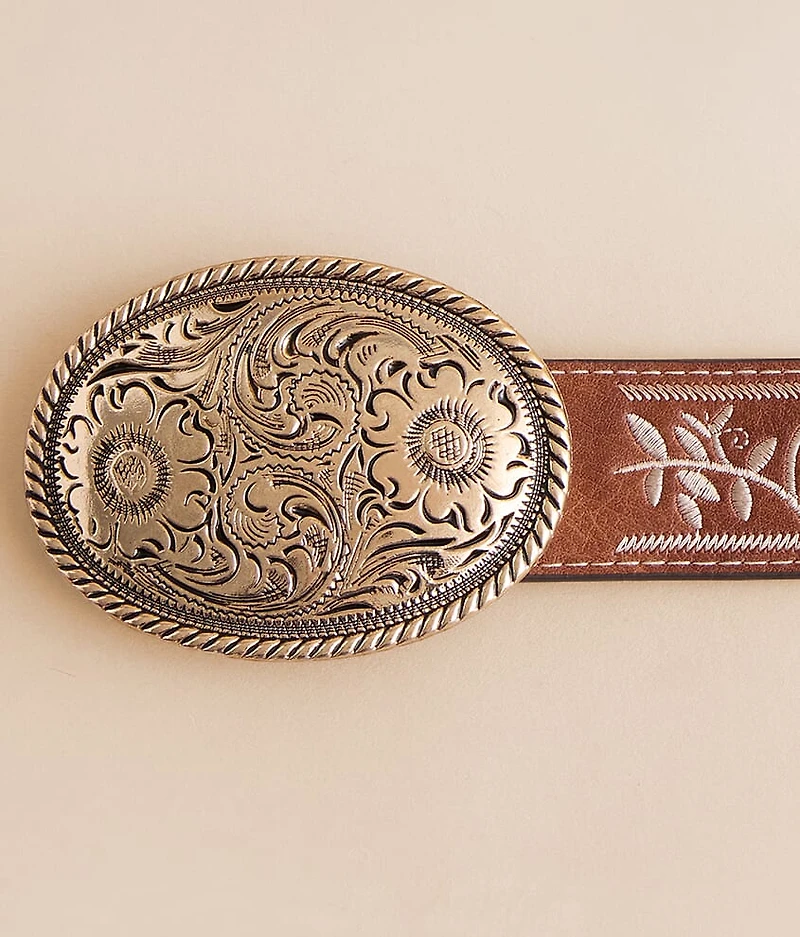 Floral Embroidered Belt